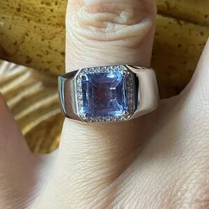 Natural Color Changing Fluorite Sterling Silver Ring Size 7